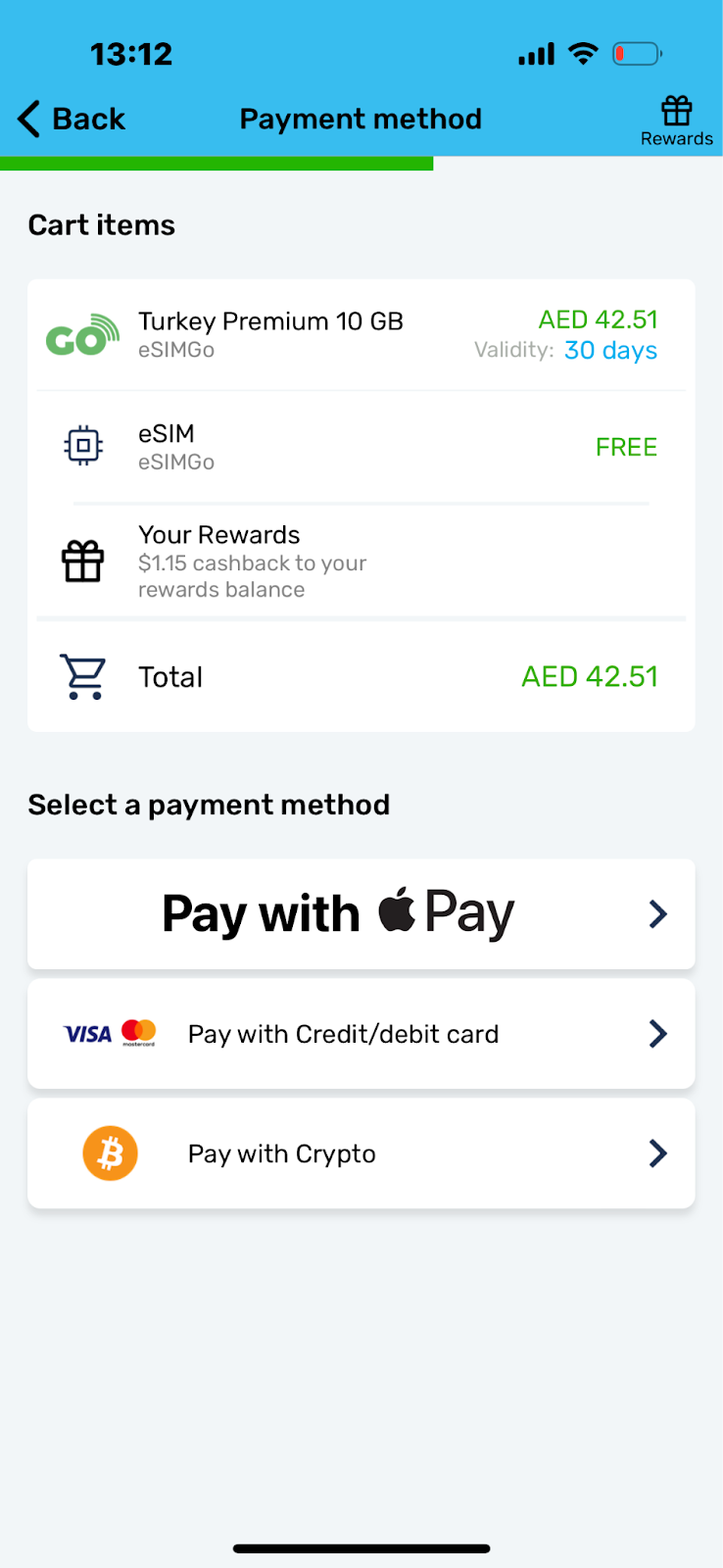 Buy eSIM with Crypto on MobiMatter