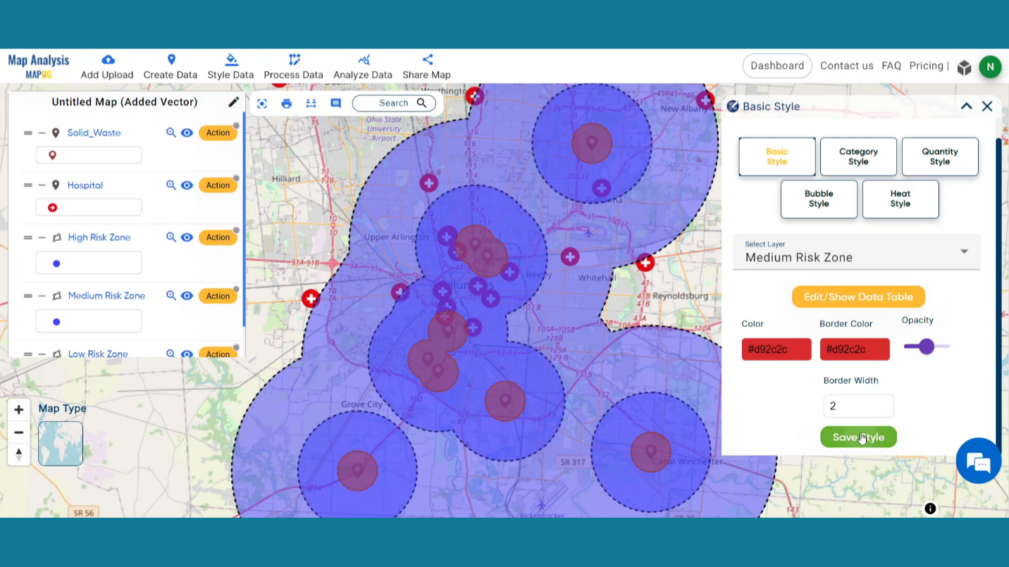 create gis map in healthcare 