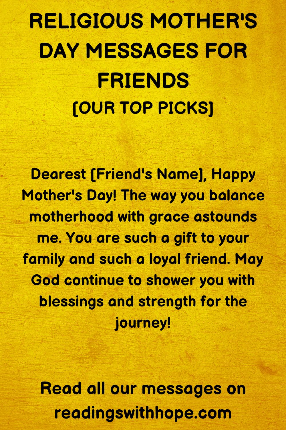 Religious Mother's Day Messages For Friends