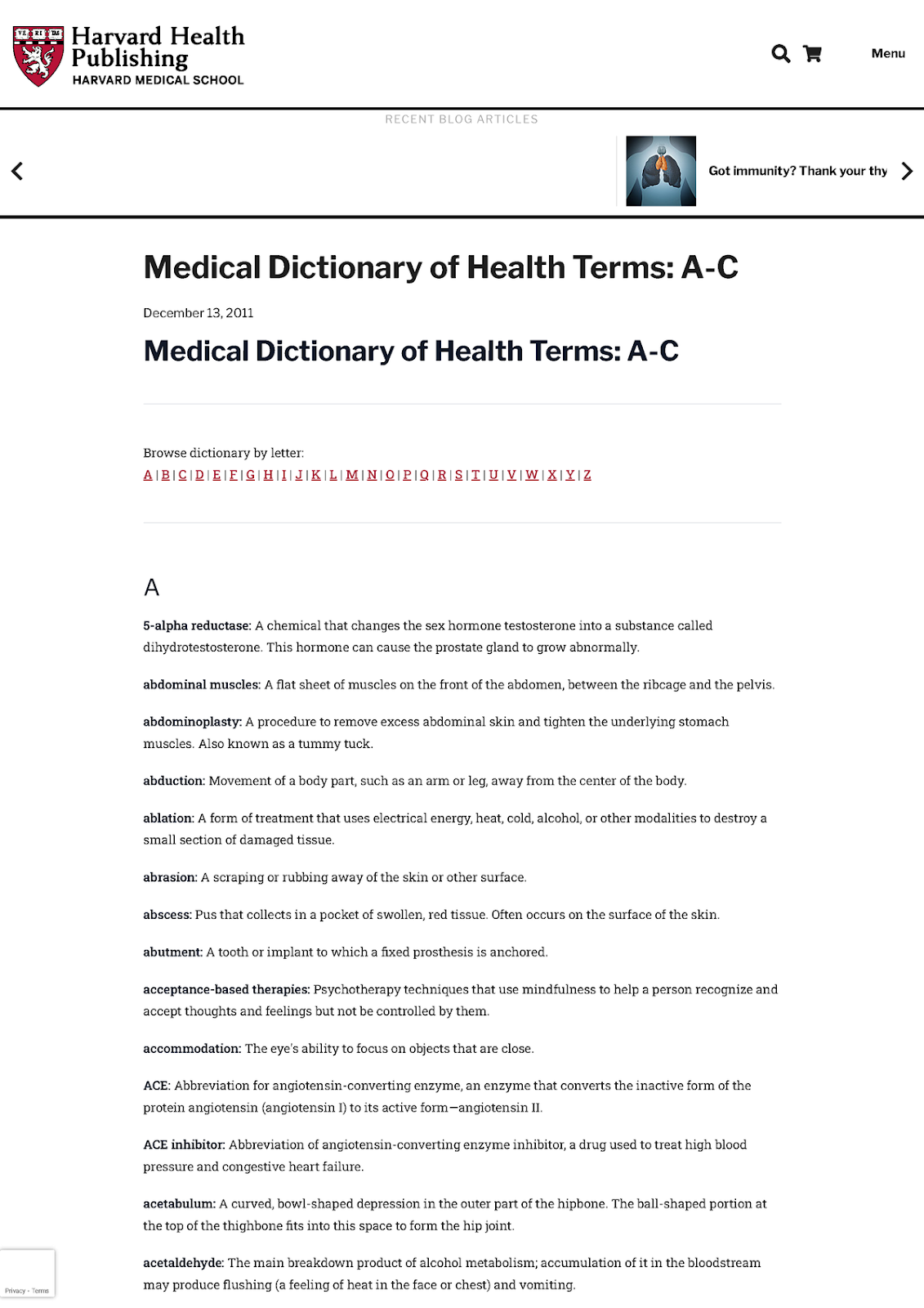 medical dictionary of health terms - tiếng anh chuyên ngành y