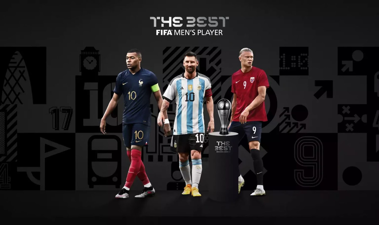 Messi, Mbappé y Haaland pugnan por ser el mejor futbolista del 2023