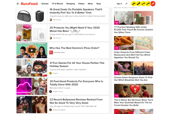 Buzzfeed has a reputation for easily digestible, no-brainer articles that have a ton of traffic