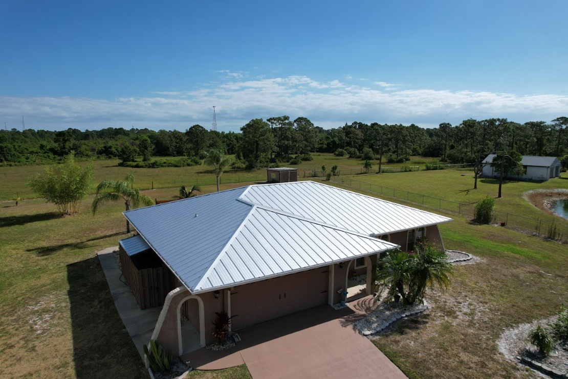 ALT Text: new home metal  roof