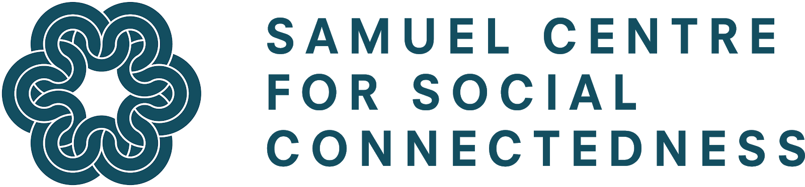 The Samuel Centre for Social Connectedness logo - a teal flower