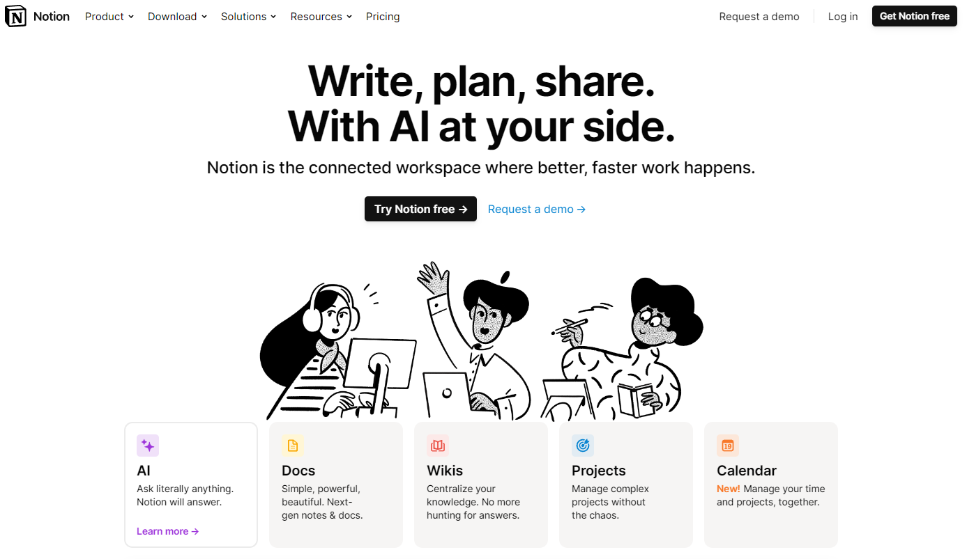 Notion: Write, plan, share. With AI at your side