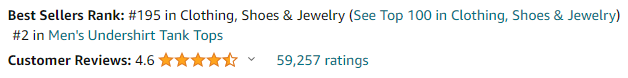 BSR shows the most bought items on Amazon