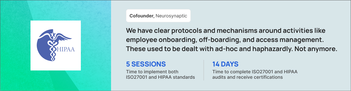 HIPAA security rule testimonial