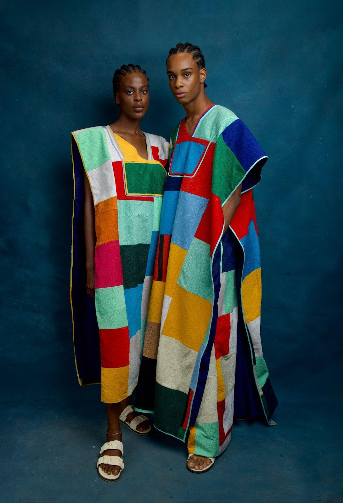 LFW24 Woven Threads: Picture of two models wearing the same African garment for the event