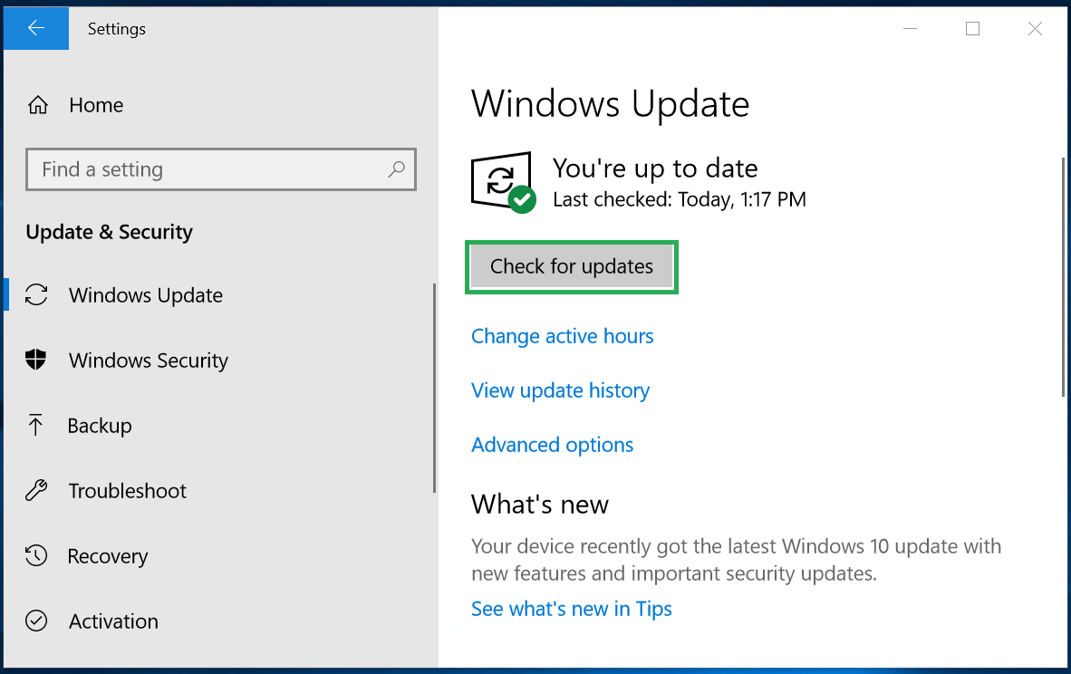 Check for Windows Updates-MTP USB device driver