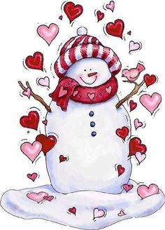 heart snowman