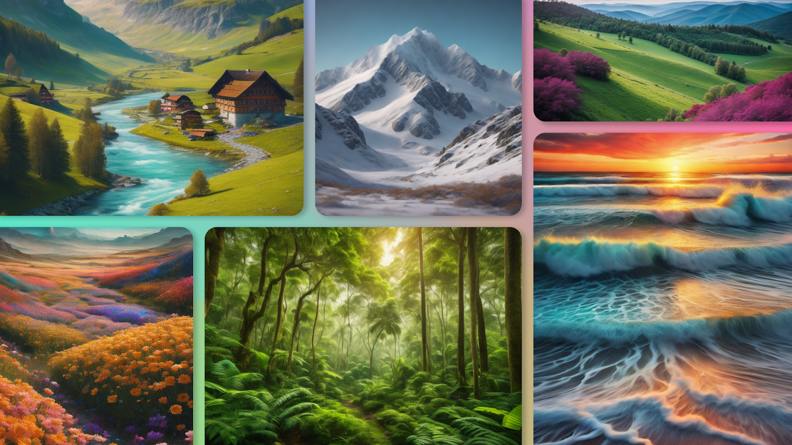 Different Landscapes made using Imagine