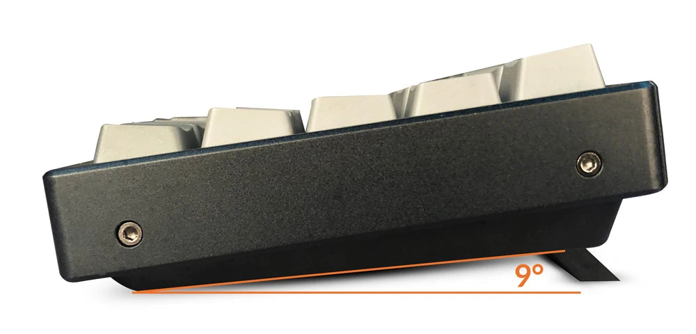 Keychron K6 Diseño de teclado mecánico inalámbrico compacto del 65 por ciento para Mac y Windows con fondo inclinado y dos ángulos de escritura ajustables