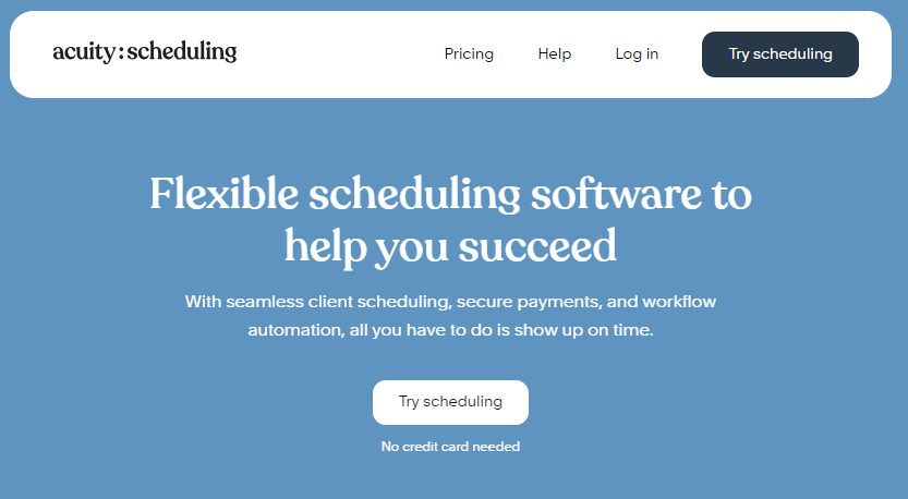 Acuity scheduling overview