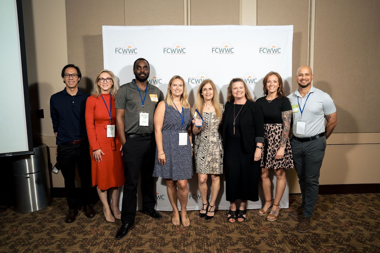 Regency Centers employee's accept the FCWWC award in Worksite Wellness
