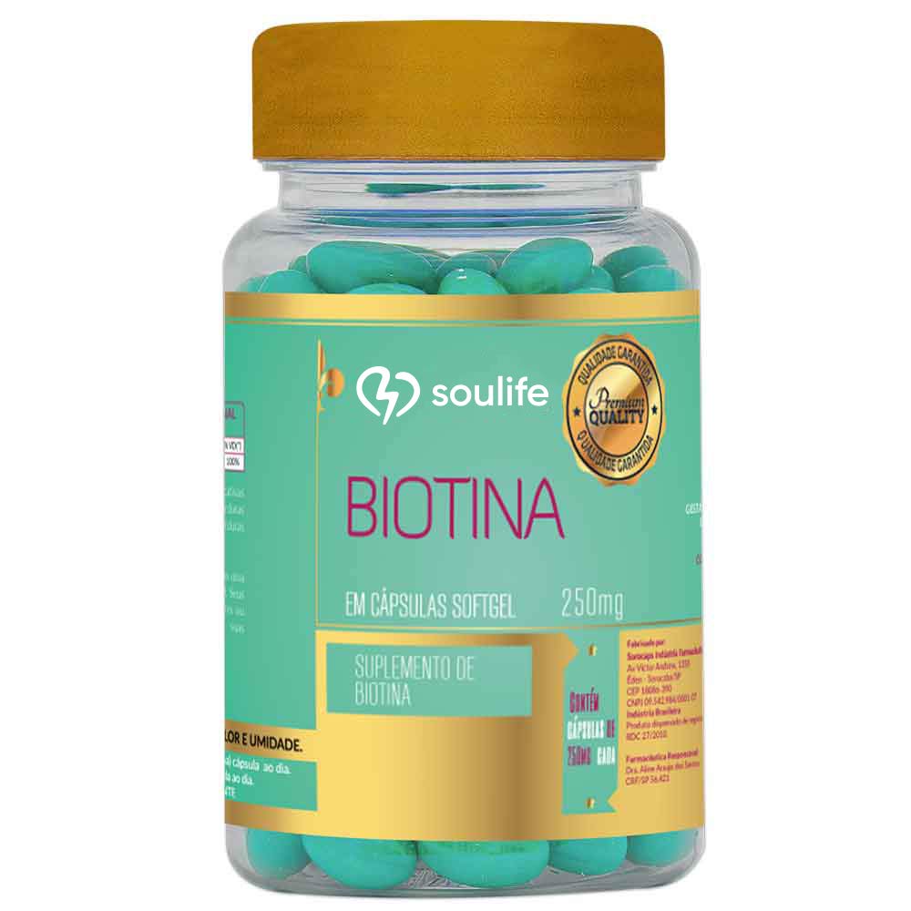 Biotina - 60 Cáps - Soulife
