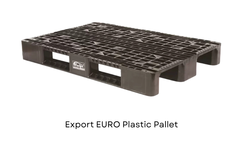 Swift's Black Export EURO Plastic Pallets.
