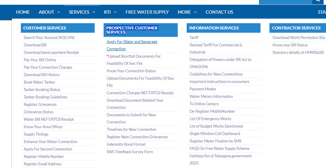 water bill hyderabad