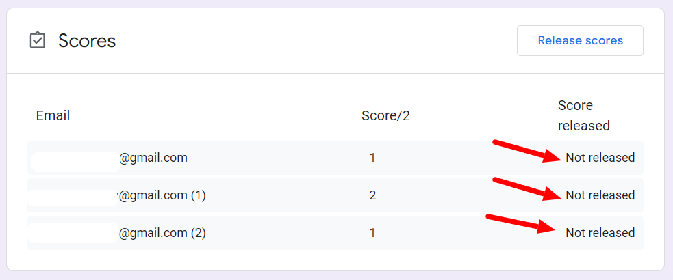 How To Release Scores On Google Forms Release Score On Google Form But ...