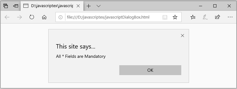 javascript alert box example