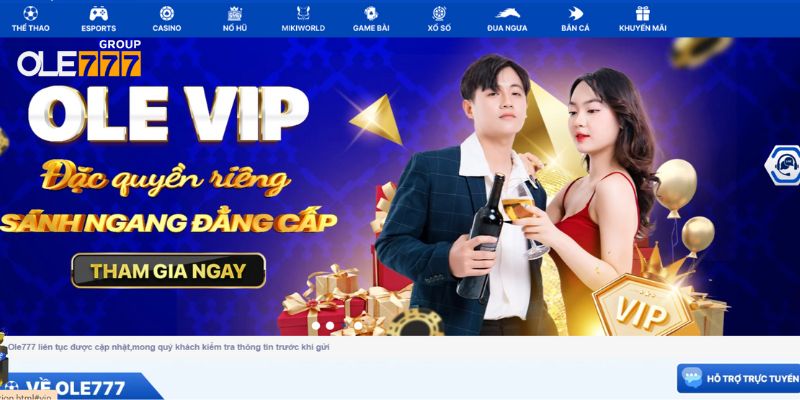 OLE777 me là trang cá cược chính thức của thương hiệu cùng tên