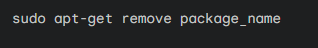 sudo apt-get remove package