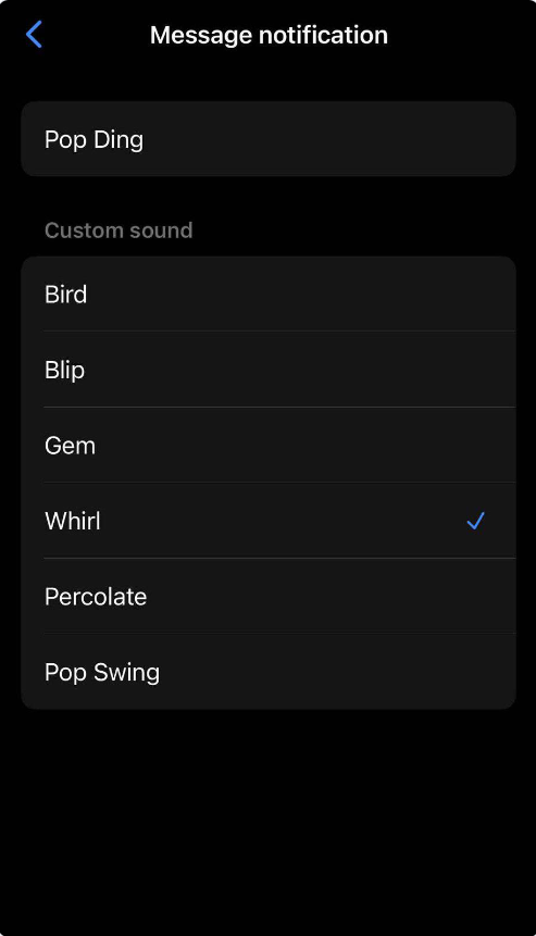 Select the sound out of all the sound options you get and that’s it.