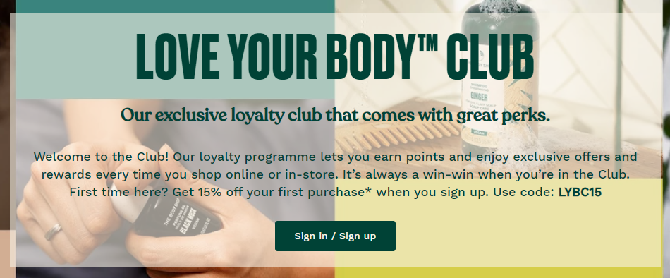 The Body Shop loyalty club