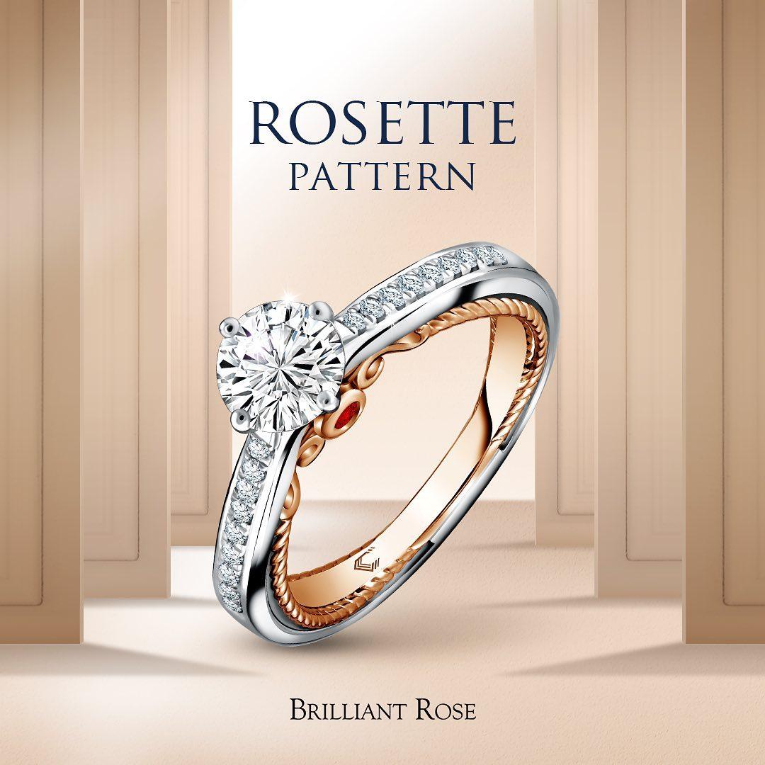 Brilliant Rose MONDIAL dengan Detail Rosette dan Ruby