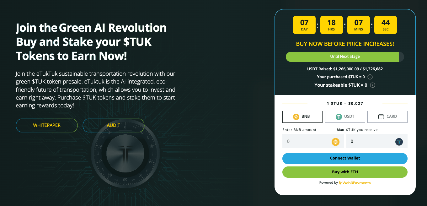 eTukTuk presale passes $1.2m as P2E game development begins - 1