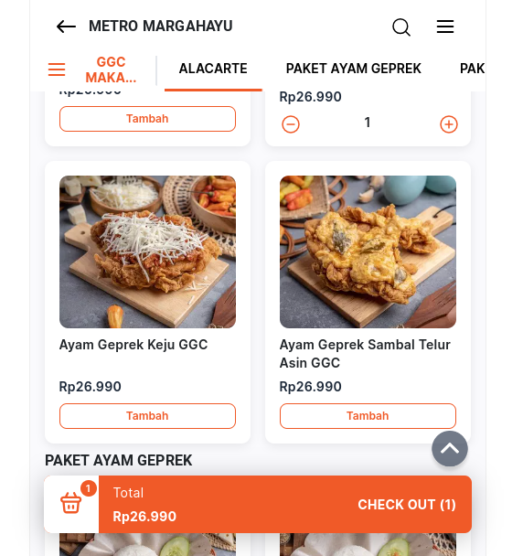 pilih menu makanan di ayomakan