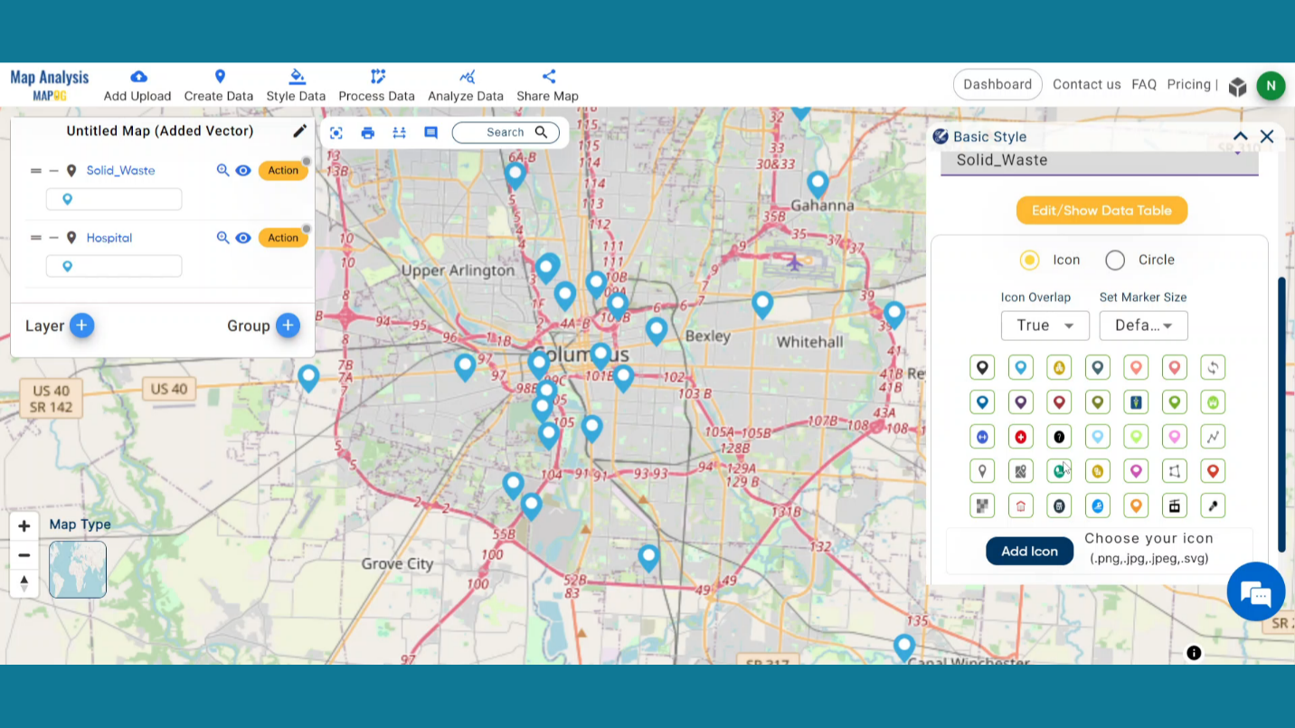 create gis map in healthcare 