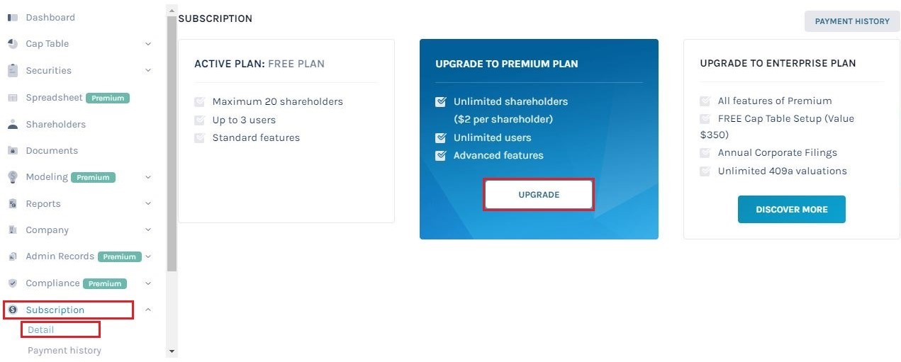 Premium plan details