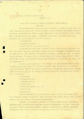 “Teokratik Devleti Savunan Örgütler Yapılanmalar Raporu” 1972 yılında Sıkıyönetim Komutanlığı'nca hazırlanmıştır...