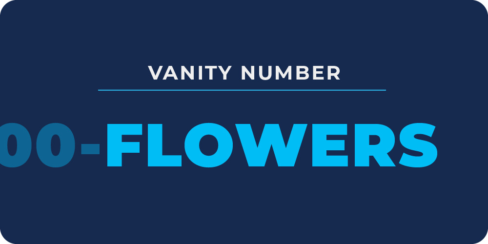 graphic of vanity number 1-800-flowers