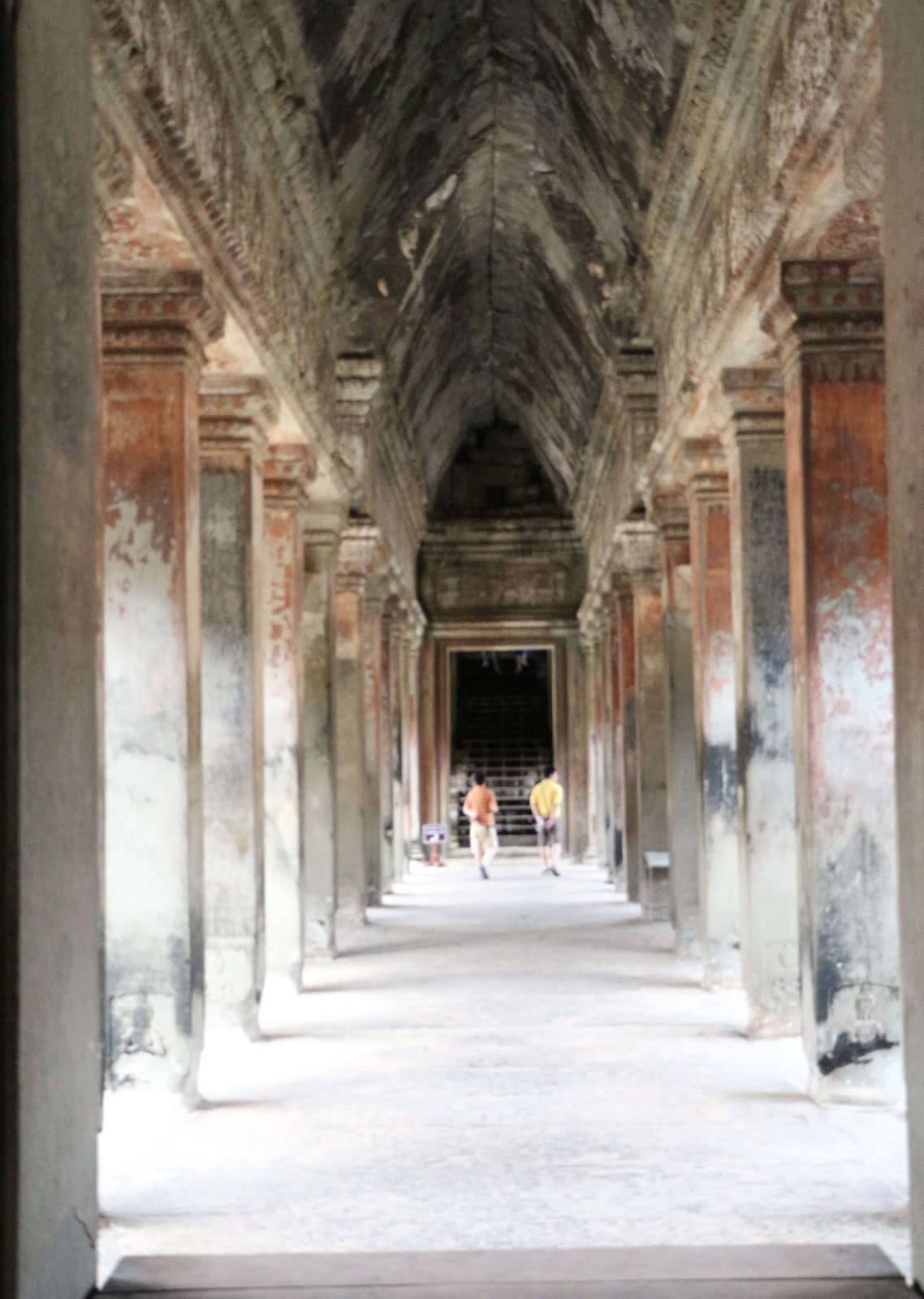 3 days in Siem Reap. This is the passageway of the outer galleries of Angkor Wat.
