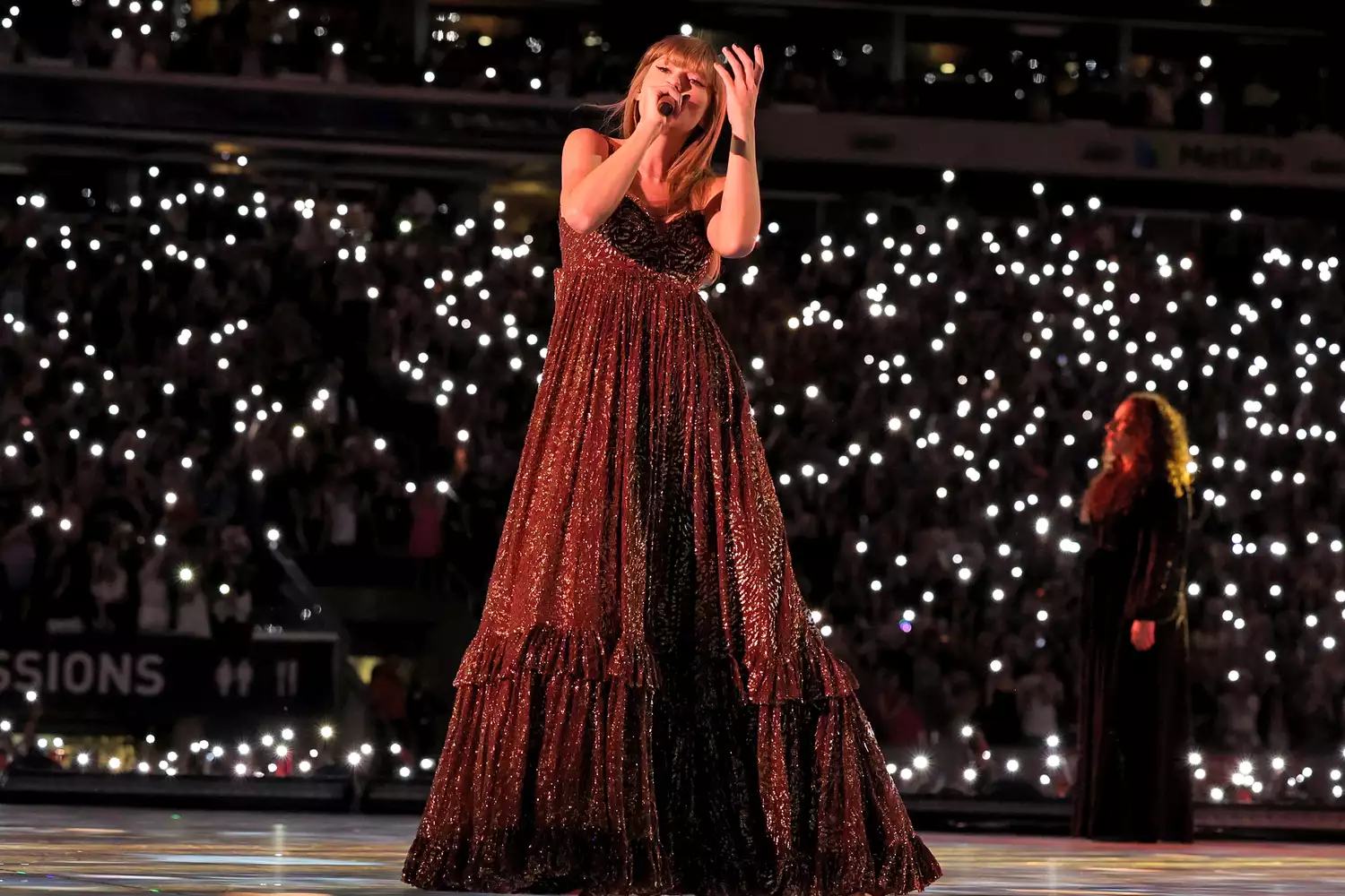 Taylor Swift’s Eras Tour Outfits: Picture of Taylor swift rocking a gorgeous gown for her  concert