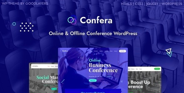 best wordpress event templates, Confera