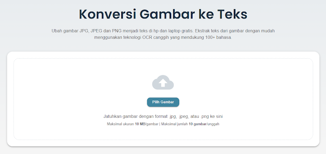 Salin teks dari gambar di hp ataupun laptop menggunakan aplikasi UbahGambar.ID