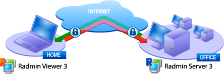 Radmin consists of two modules: Radmin Server 3 and Radmin Viewer 3