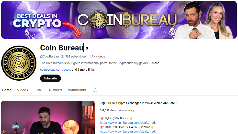 Coin Bureau's YouTube Channel