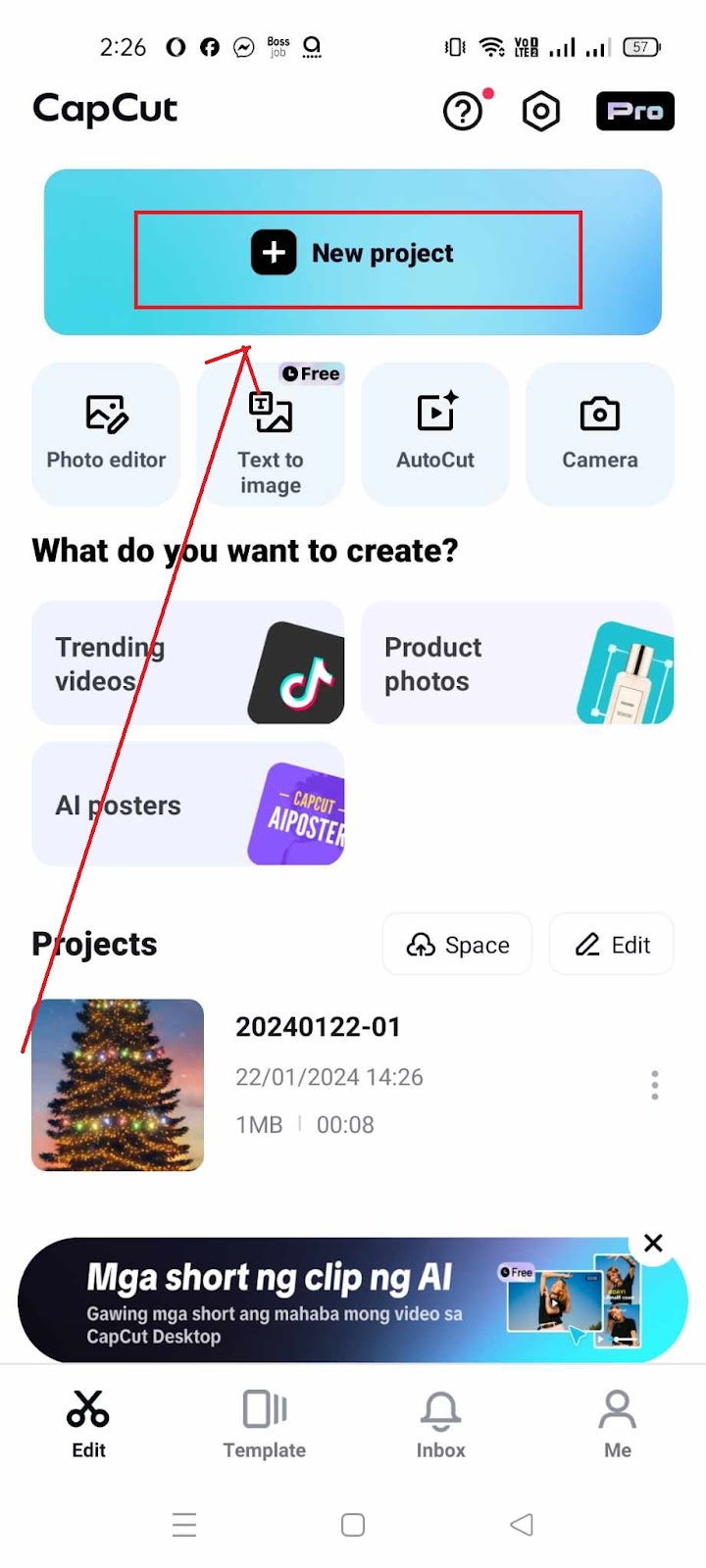 Why does CapCut Ruin Quality - Tap on New Project