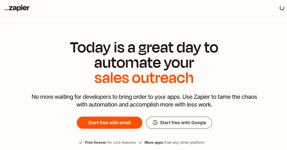 Zapier: Today is a great day to automate your sales outreach