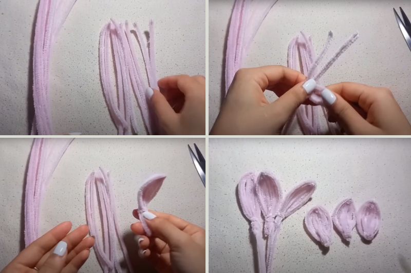 cách làm hoa tulip bằng kẽm nhung
