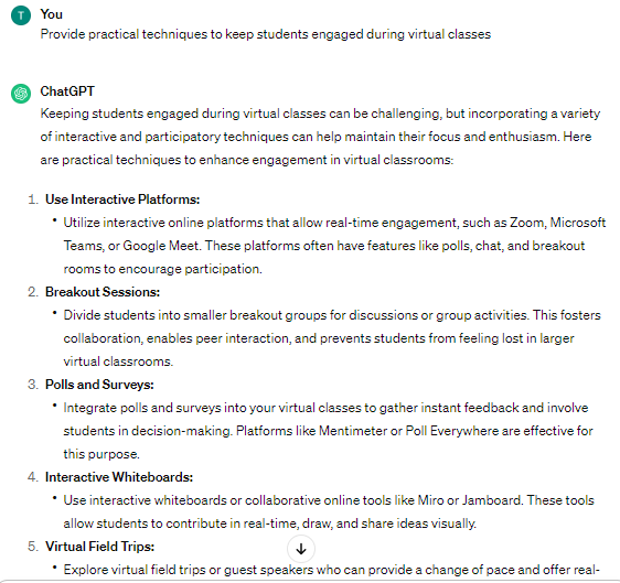 Student Engagement Strategies