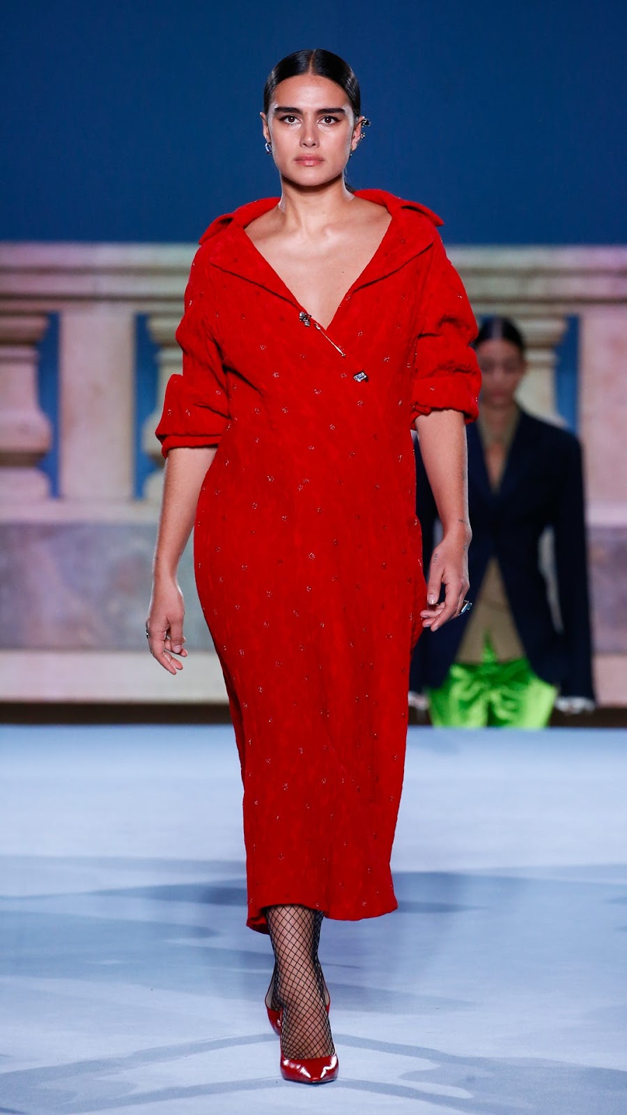 Picture of a lady rocking the gorgeous red gown