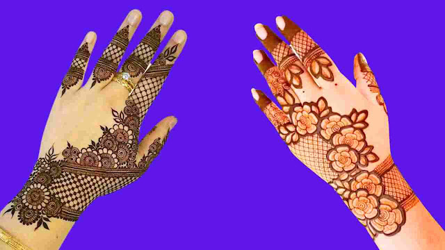 Arbi mehndi design for back hand side