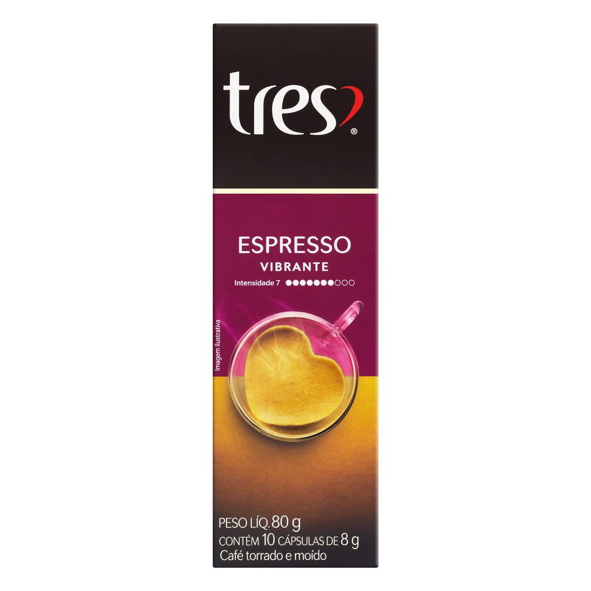 3 Corações Capsula de Café Espresso Vibrante TRES - 10 unidades