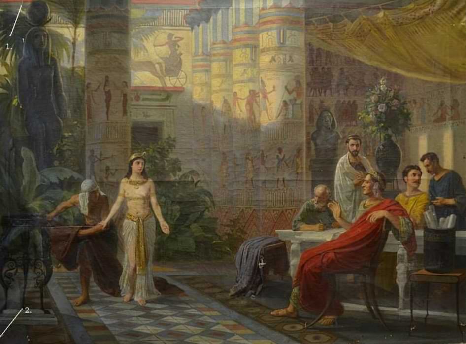 Julius Caesar and Cleopatra by Carl Gottlieb Venig, ca. 1875-1900