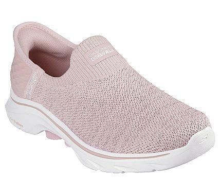 A pink shoe with white sole

Description automatically generated