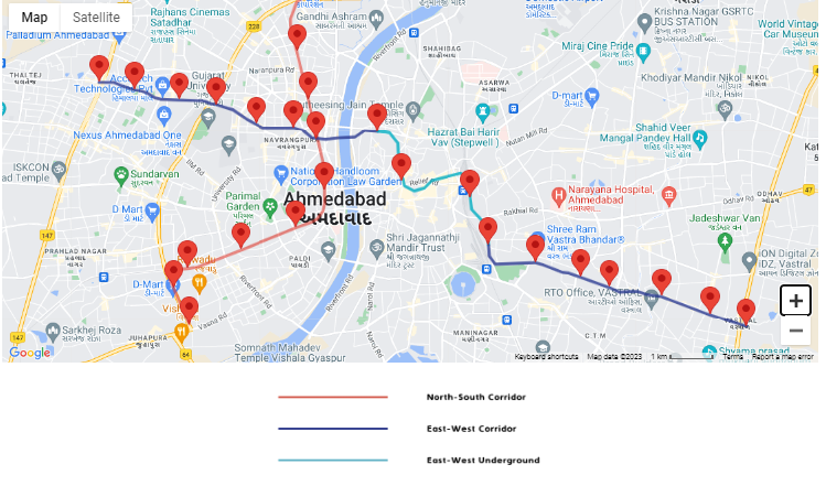 Ahmedabad Metro Map